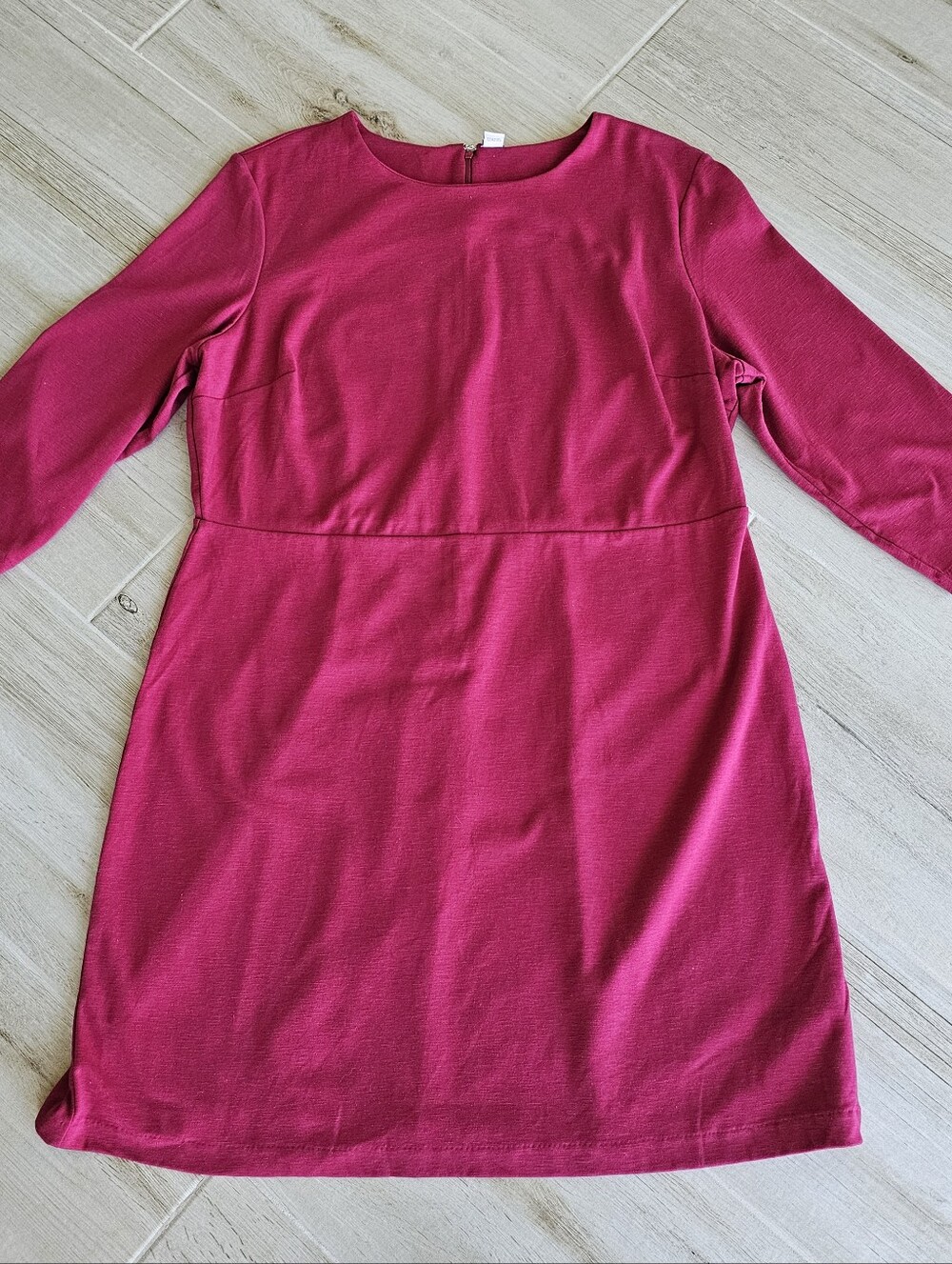 Old Navy Magenta Long Sleeve Sheath Dress With Zipper Back Size XXL
